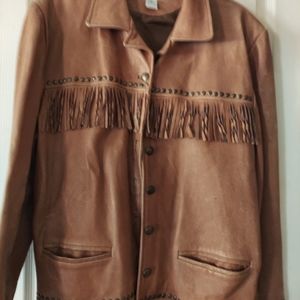 Leather Fringe Jacket